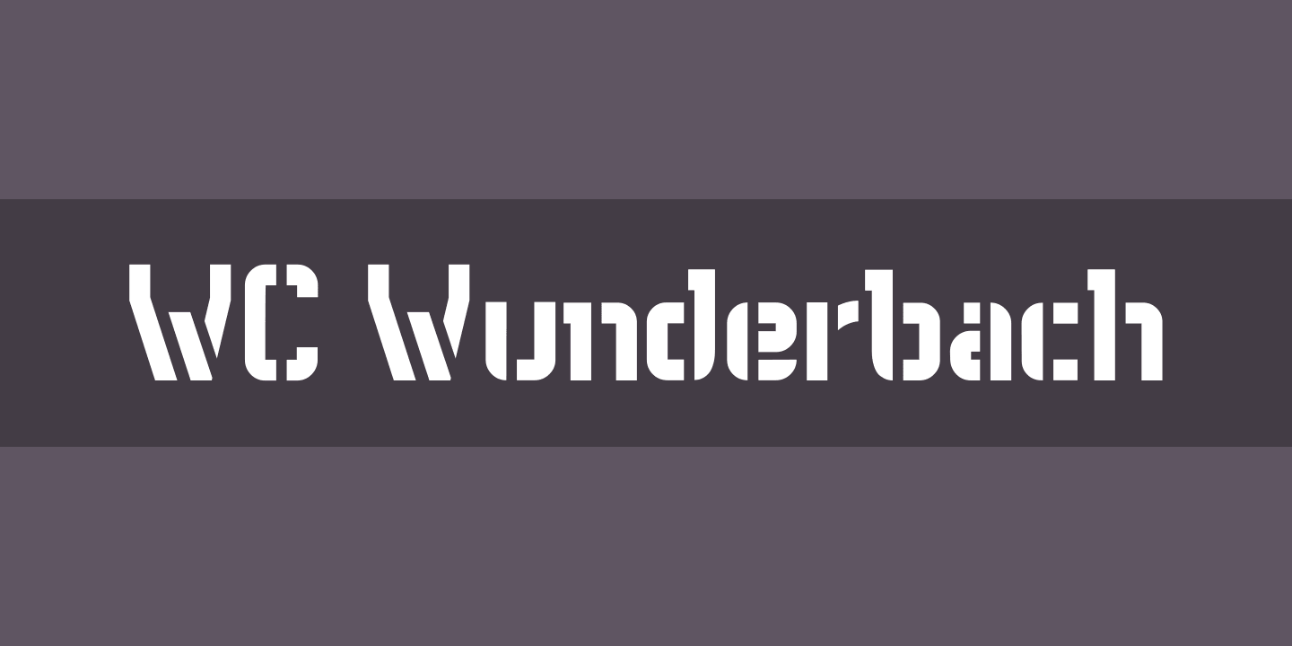 Przykładowa czcionka WC Wunderbach #1